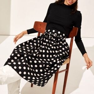 Polka Dot Black and White Skirt